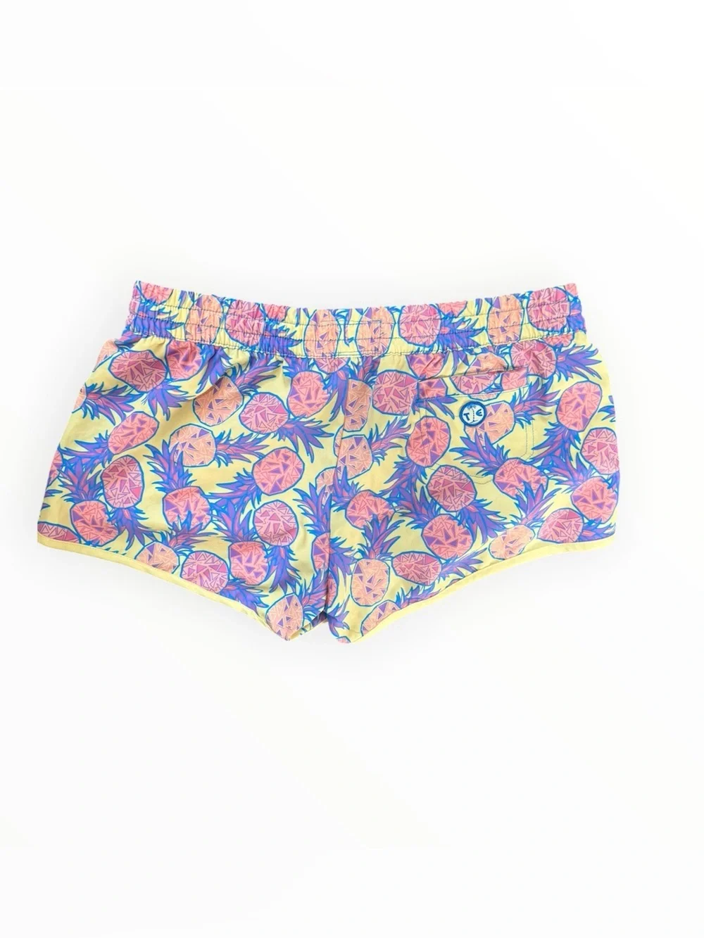 Tipsy Elves Yellow Pineapple Print Athletic Lounge Shorts